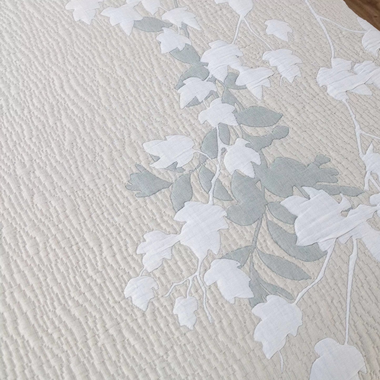 Colcha cubrecama jacquard hojas - Hiedra